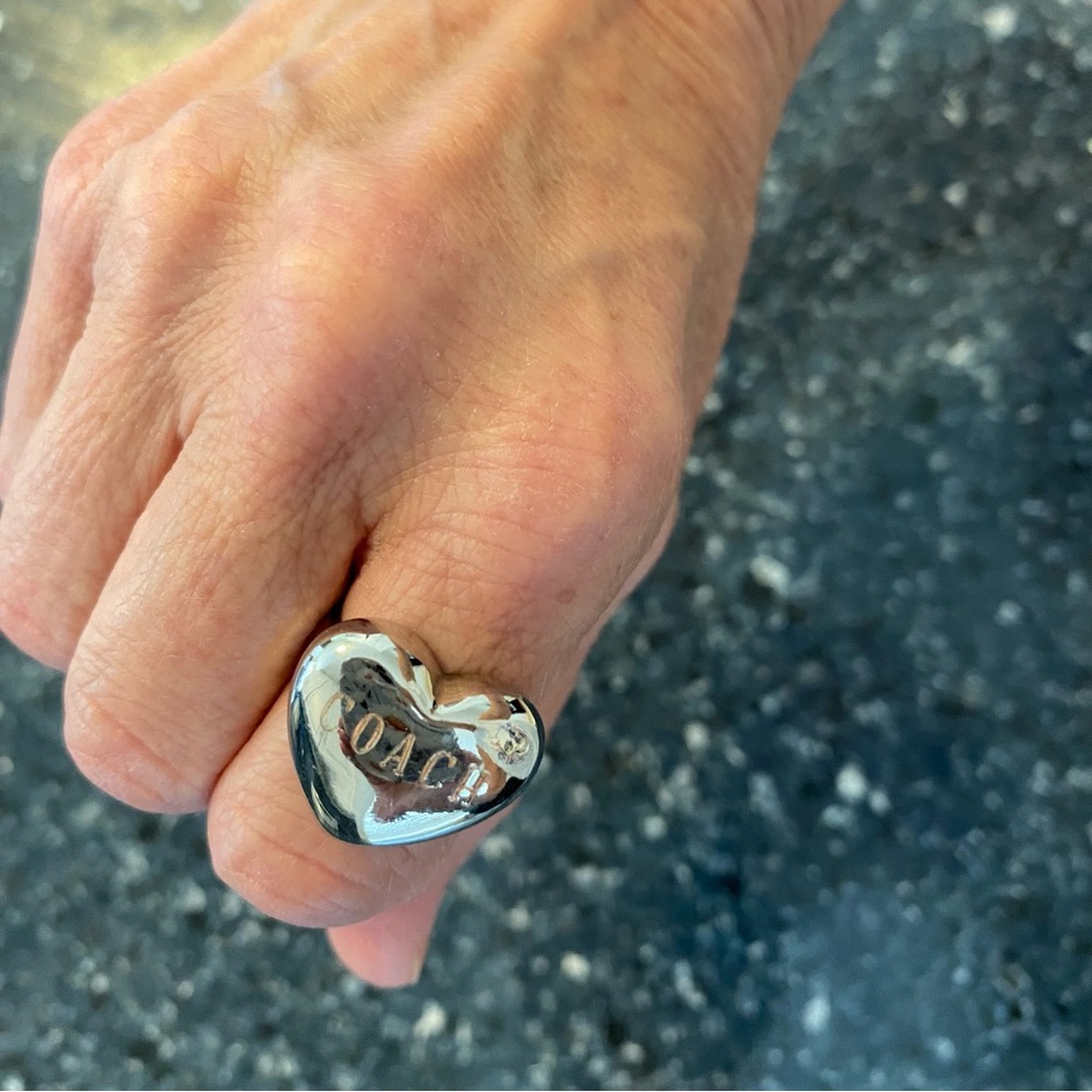 Coach heart ring women size 8